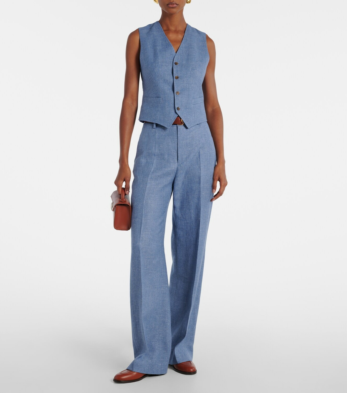 Polo Ralph Lauren Linen and cotton twill vest