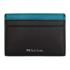 PS by Paul Smith Black and Blue Zebra Card Holder