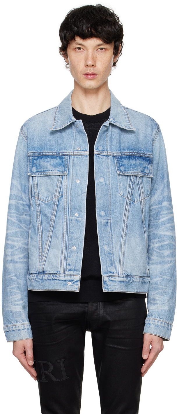 AMIRI Blue Selvedge Trucker Denim Jacket