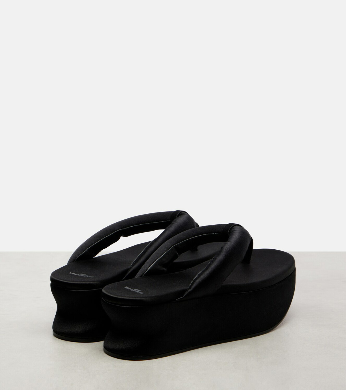 Balenciaga Gaeta satin wedge thong sandals