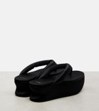 Balenciaga Gaeta satin wedge thong sandals