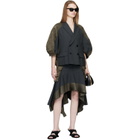 sacai Gray & Khaki Suiting Nylon Twill Blazer