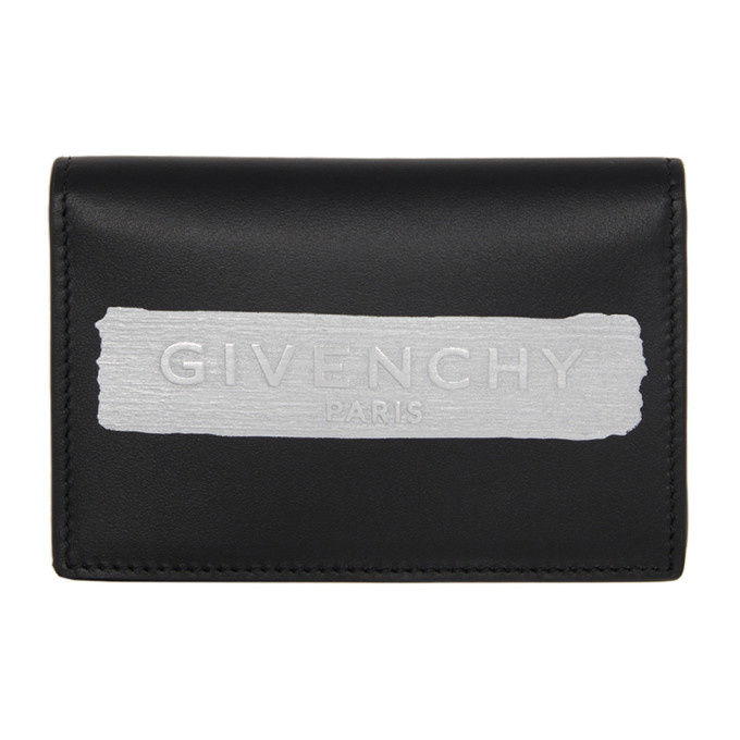Photo: Givenchy Black Latex Logo Bifold Wallet