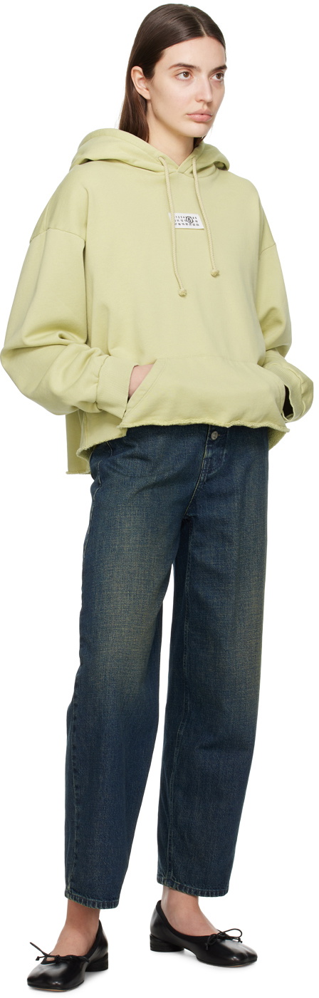 MM6 Maison Margiela Green Unbrushed Hoodie