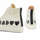 Comme des Garçons Play Men's x Converse Multi Heart High Sneaker in Beige
