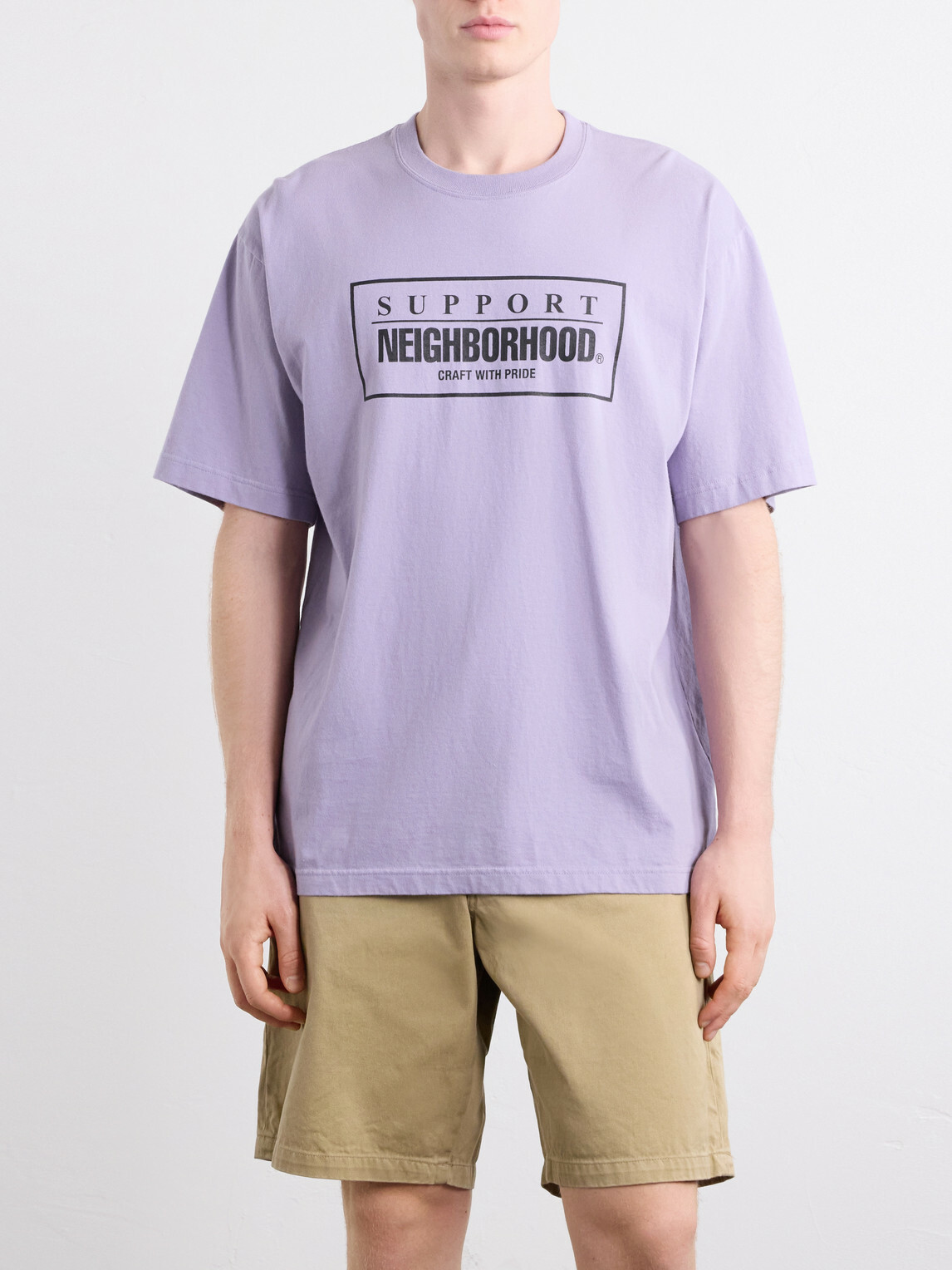 Neighborhood - Logo-Print Cotton-Jersey T-Shirt - Purple