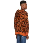 R13 Orange Leopard Hoodie