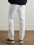 Canali - Straight-Leg Stretch-Cotton Twill Trousers - White