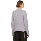 3.1 Phillip Lim Purple Lofty Rib Crewneck Sweater