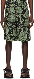 Jil Sander Black Viscose Shorts