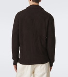 Allude Ribbed-knit wool and cashmere cardigan