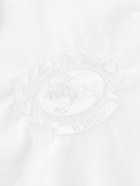 Burberry - Logo-Embroidered Cotton-Poplin Shirt - White