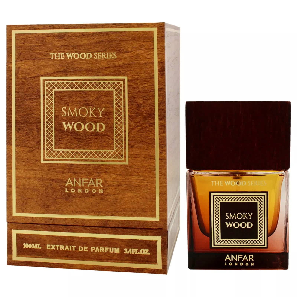 Anfar Mens Smoky Wood Extrait de Parfum Spray 3.4 oz Fragrances 6292257641837