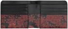 Dries Van Noten Black & Burgundy Leather Bifold Wallet