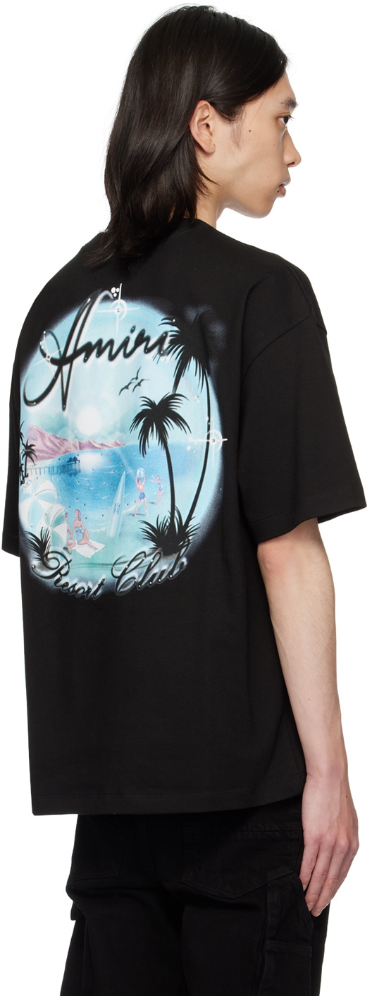【AMIRI】関税込★paradise t-shirt Amiri Paradise Printed Cotton T-shirt Light Blue Amiri