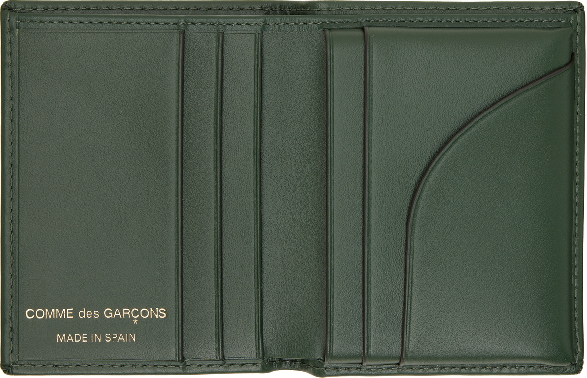 COMME des GARÇONS WALLETS Green Classic Leather Card Holder