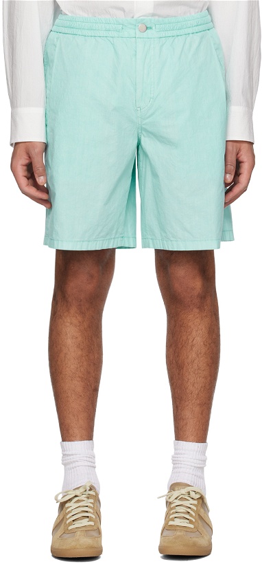 Photo: Solid Homme Blue Pleated Shorts