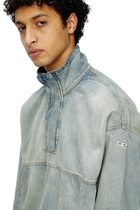 Diesel Denim pullover in light bicolour denim - T-Shirts - Unisex - Blue