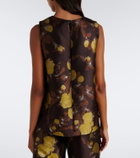 La DoubleJ Devon floral jacquard top