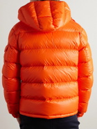 Moncler - Maya Logo-Appliquéd Quilted Shell Hooded Down Jacket - Orange