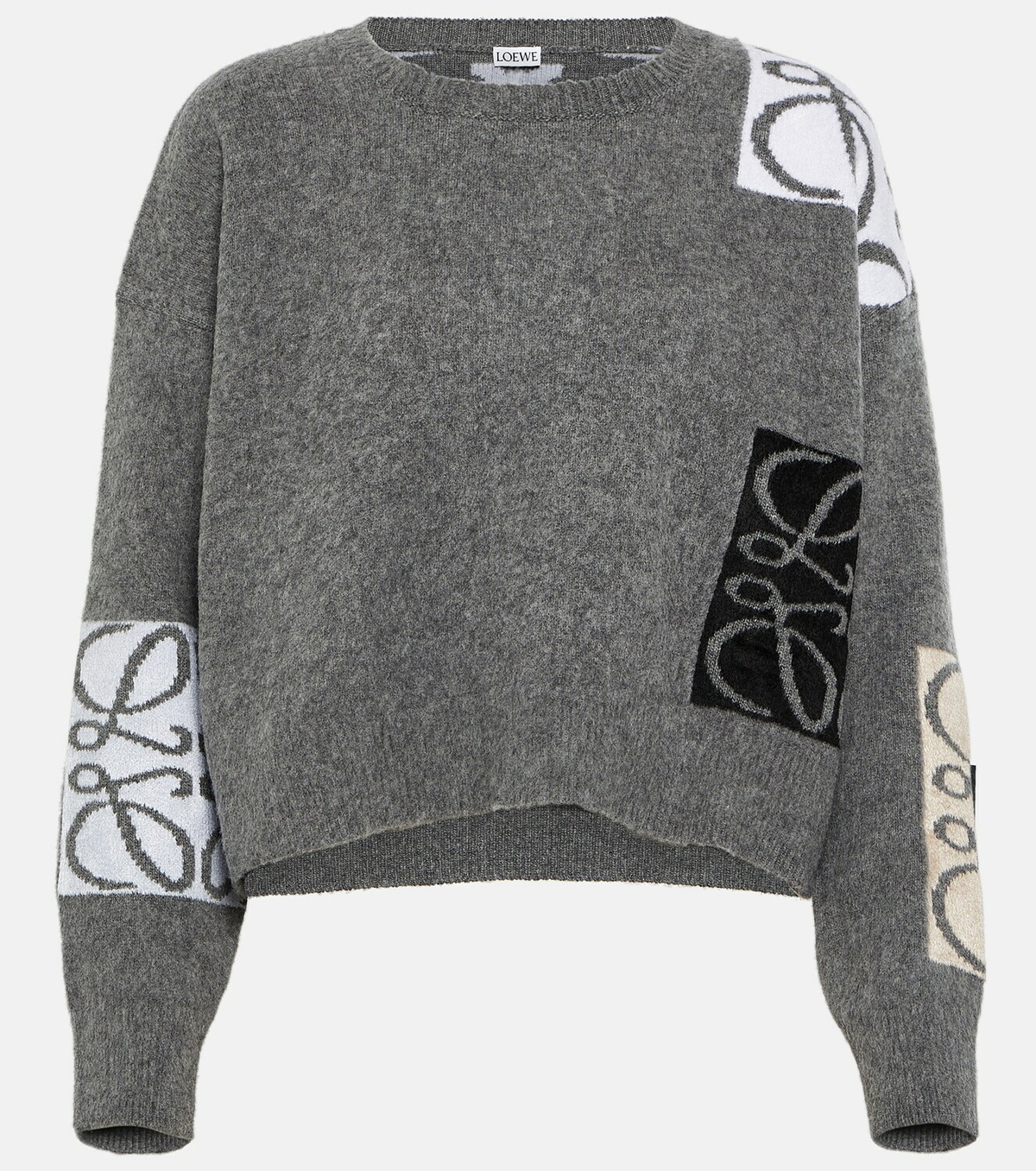 Loewe Anagram cropped wool sweater