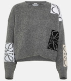 Loewe Anagram cropped wool sweater