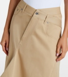 Loewe Asymmetric cotton midi skirt