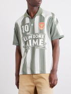 Aimé Leon Dore - Logo-Appliquéd Striped Jersey T-Shirt - Green