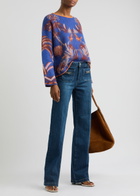 Forte_forte The Sacred Forrest Intarsia Wool-blend Jumper Blue