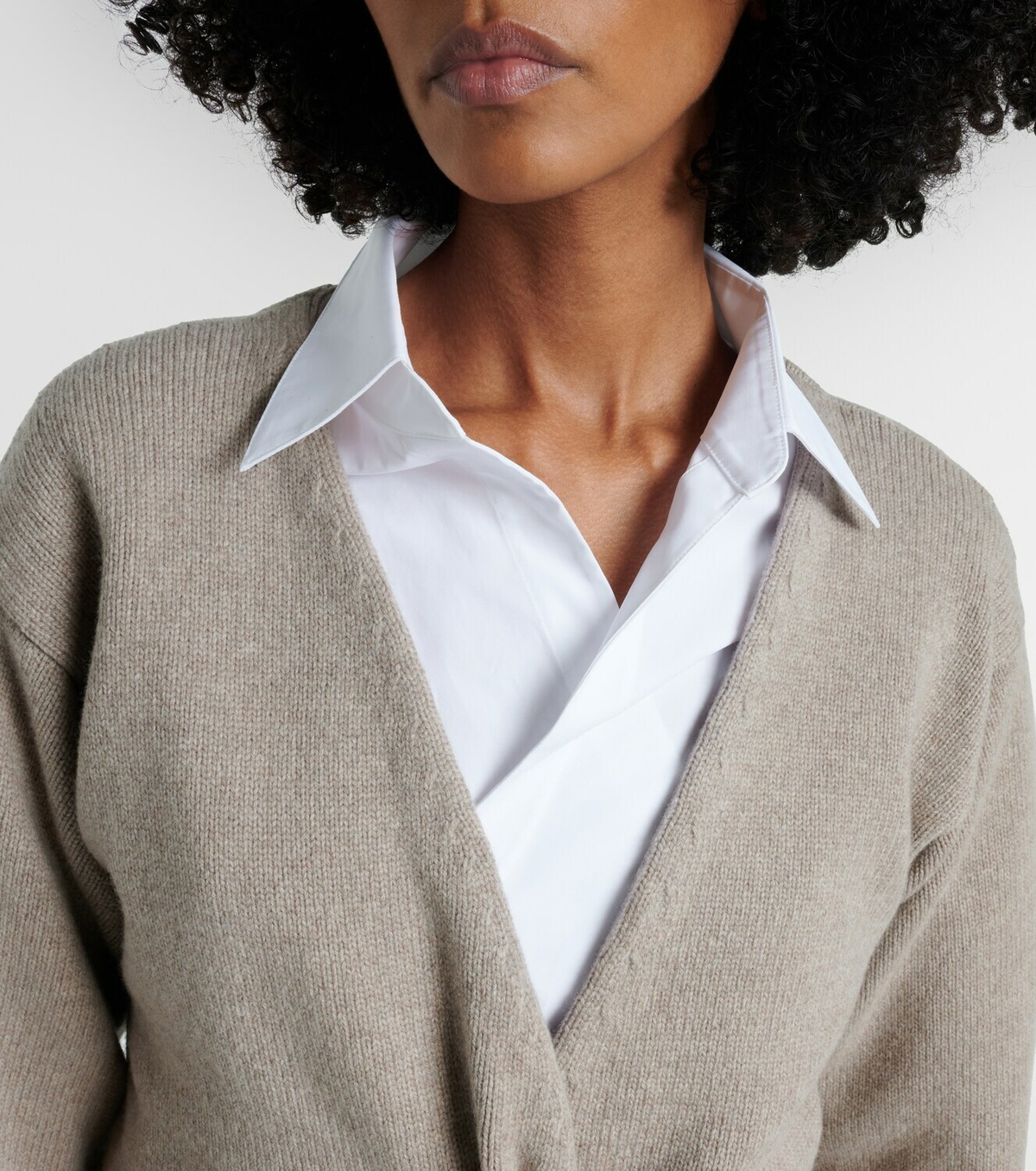 Róhe Wool and cashmere wrap cardigan