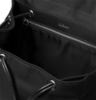 Mulberry - Heritage Leather-Trimmed Nylon Backpack - Black