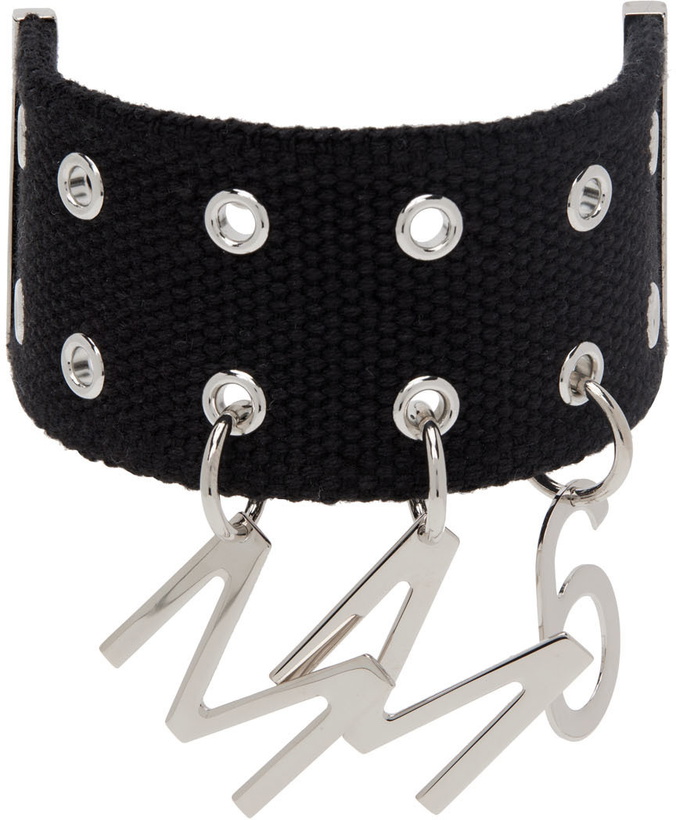 Photo: MM6 Maison Margiela Black Grommets Bracelet