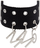 MM6 Maison Margiela Black Grommets Bracelet