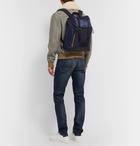 Paul Smith - Leather-Trimmed Ripstop and Shell Backpack - Blue