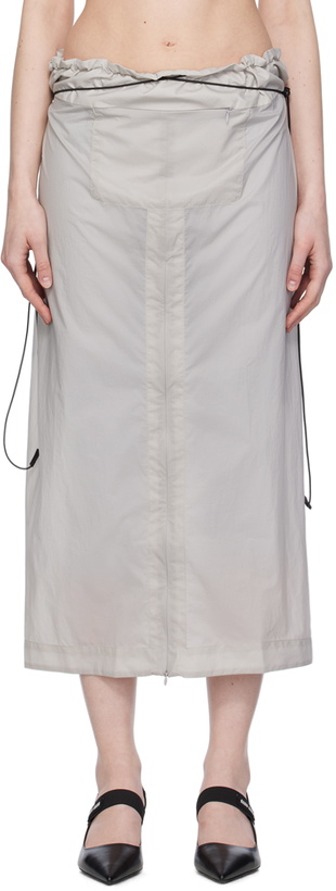 Photo: JOHANNA PARV Gray Vent Midi Skirt