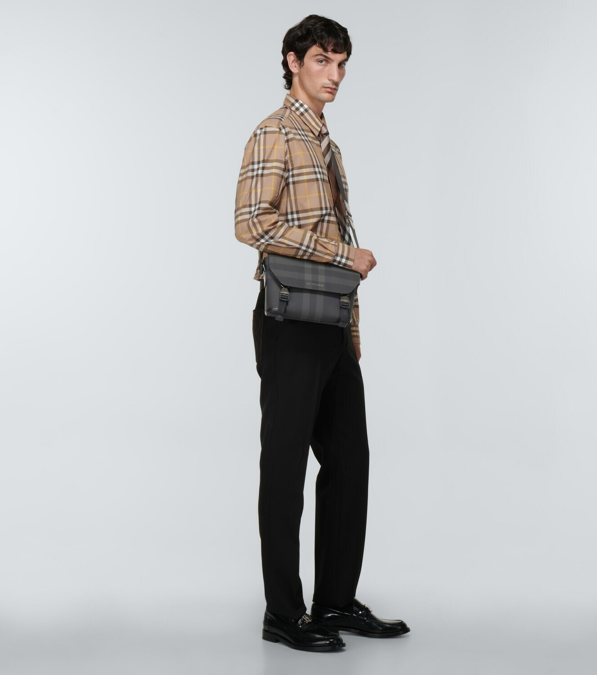 Burberry Charcoal Check messenger bag