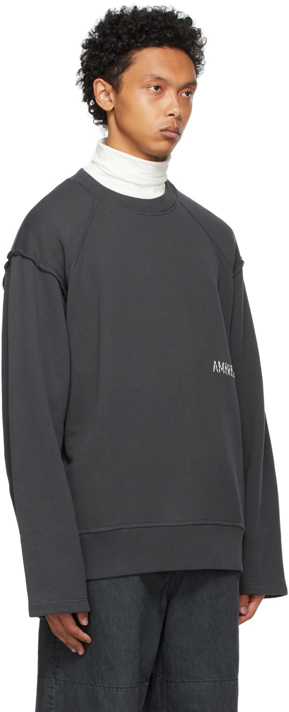 Ambush Grey Raw Edge Sweatshirt Ambush