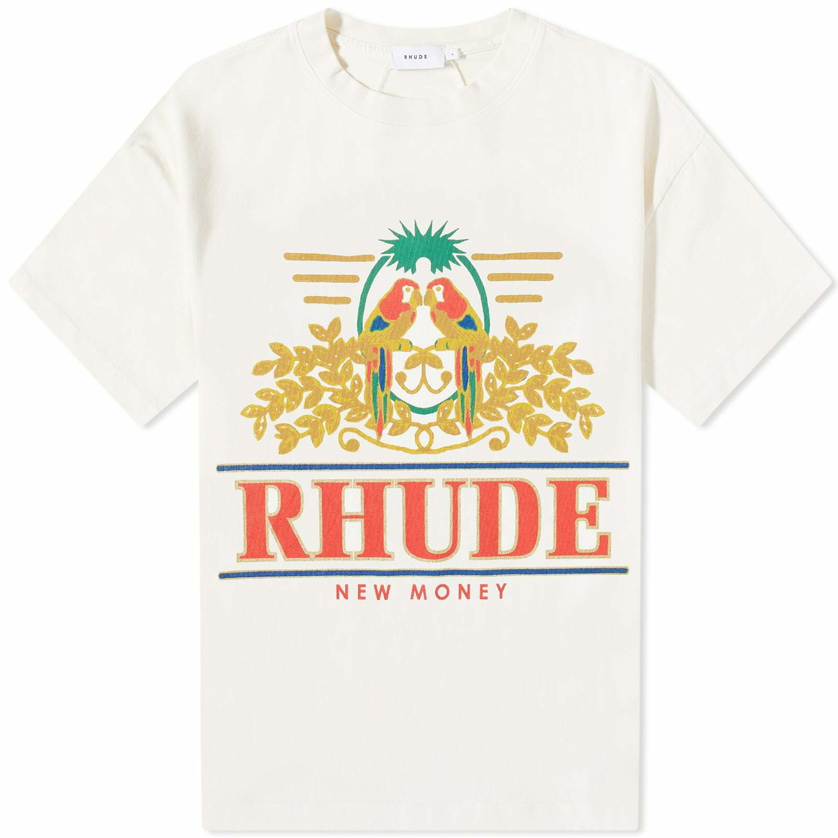Rhude Men's Parakeet T-Shirt in Vtg White Rhude