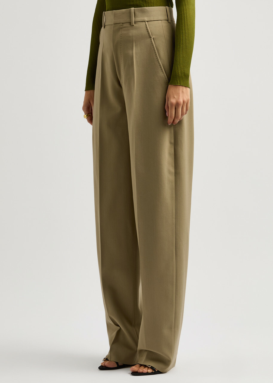 Petar Petrov The Professional Stretch-wool Trousers Khaki
