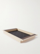 Berluti - Signature Canvas and Venezia Leather-Trimmed Wood Tray