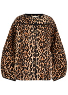 Damson Madder Macy Leopard-print Quilted Jacket