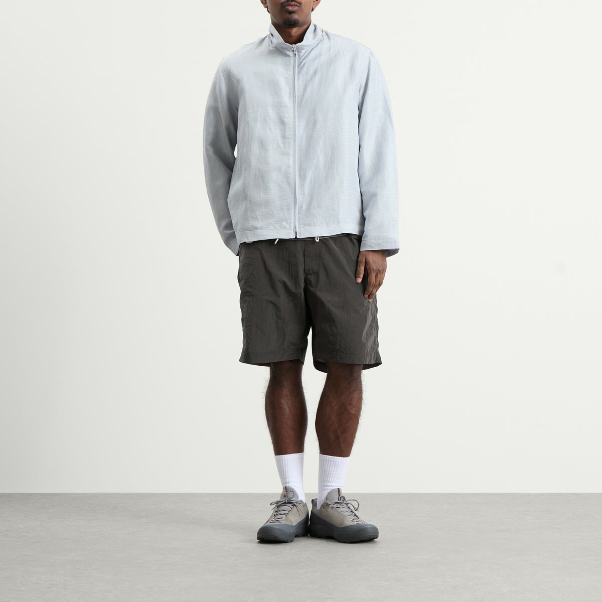 Ranra Men's Stroller Shiny Nylon Shorts in Peat