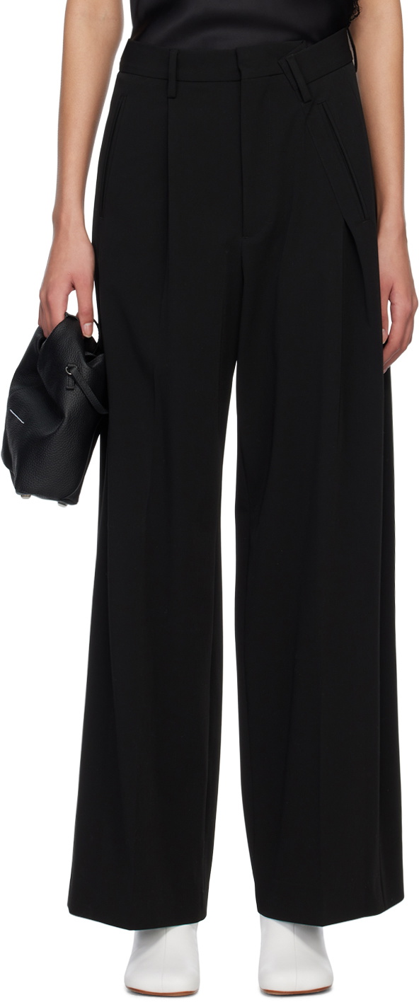 ★MM6 Maison Margiela★ Pleated Wide Pants Black S62KB0199M3 Maison Margiela MM6 Wide-leg Pleated Pants women - Glamood