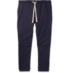 Beams Plus - Slim-Fit Tapered Cotton-Blend Twill Drawstring Trousers - Blue