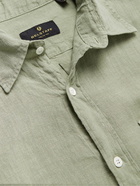 Belstaff - Garment-Dyed Linen Shirt - Green