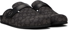Coach 1941 Black & Gray Signature Jacquard Slip-on Loafers