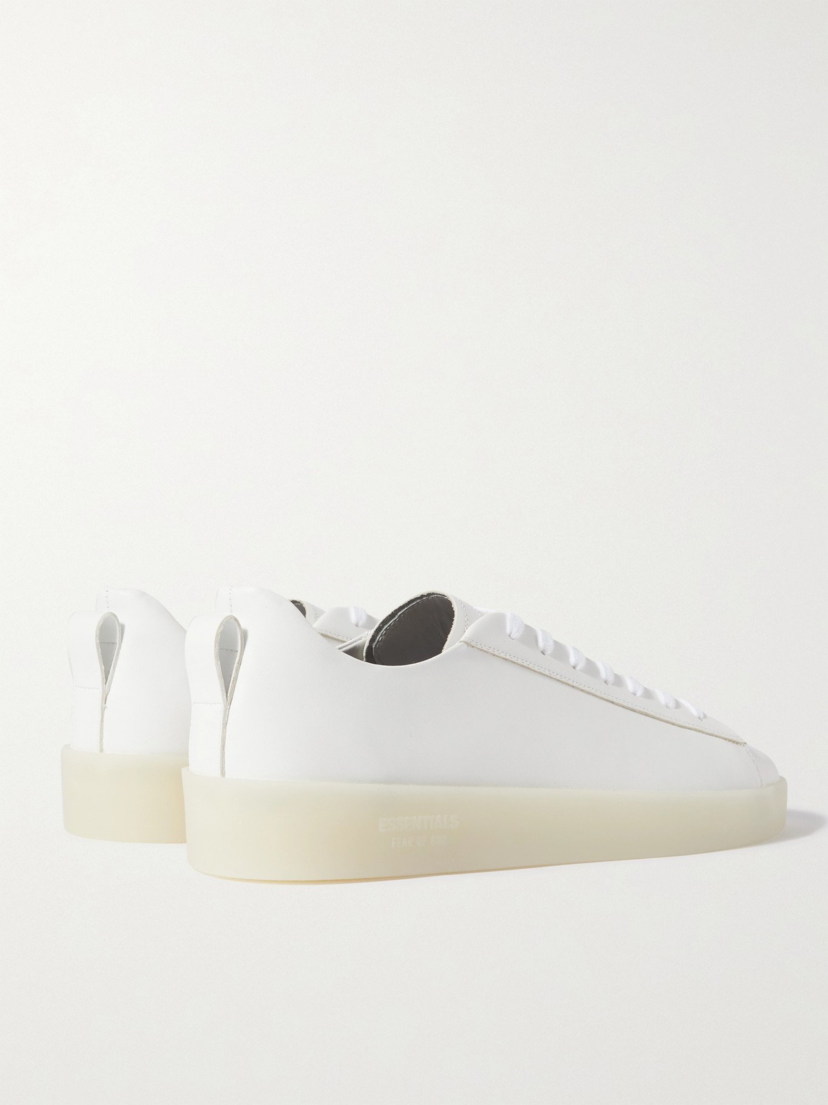FEAR OF GOD ESSENTIALS - Tennis Court Low Leather Sneakers - White Fear ...