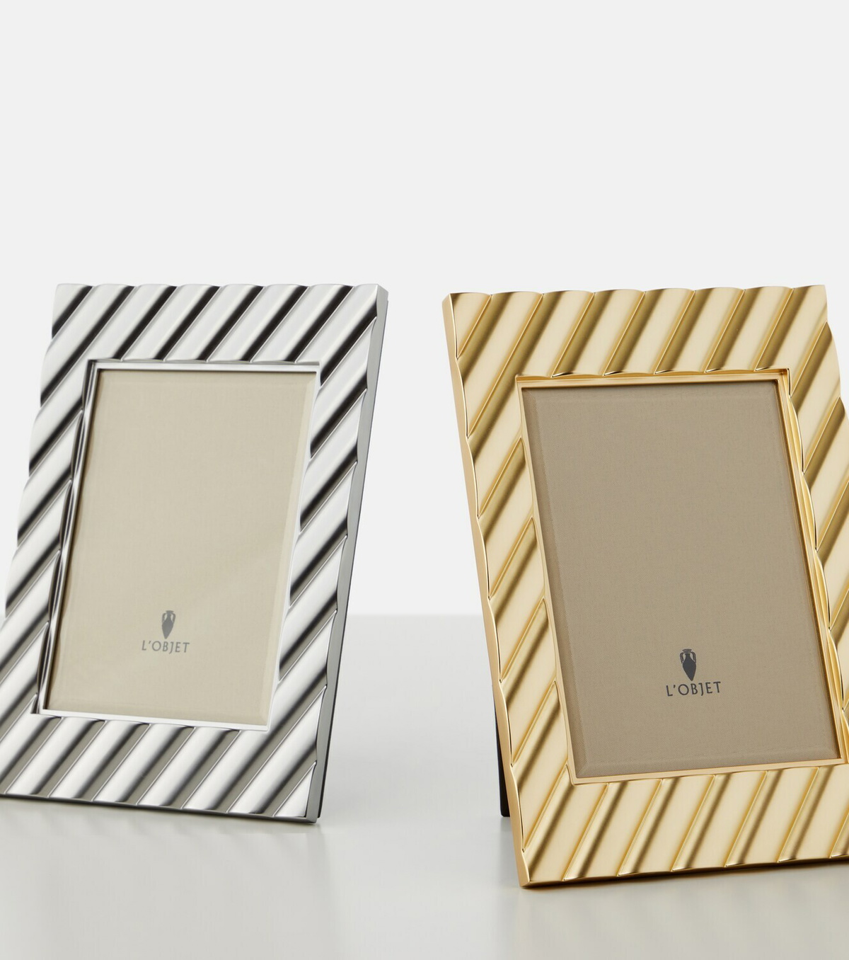 L'Objet Maxime platinum-plated metal picture frame