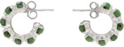 Stolen Girlfriends Club Silver & Green Halo Cluster Earrings