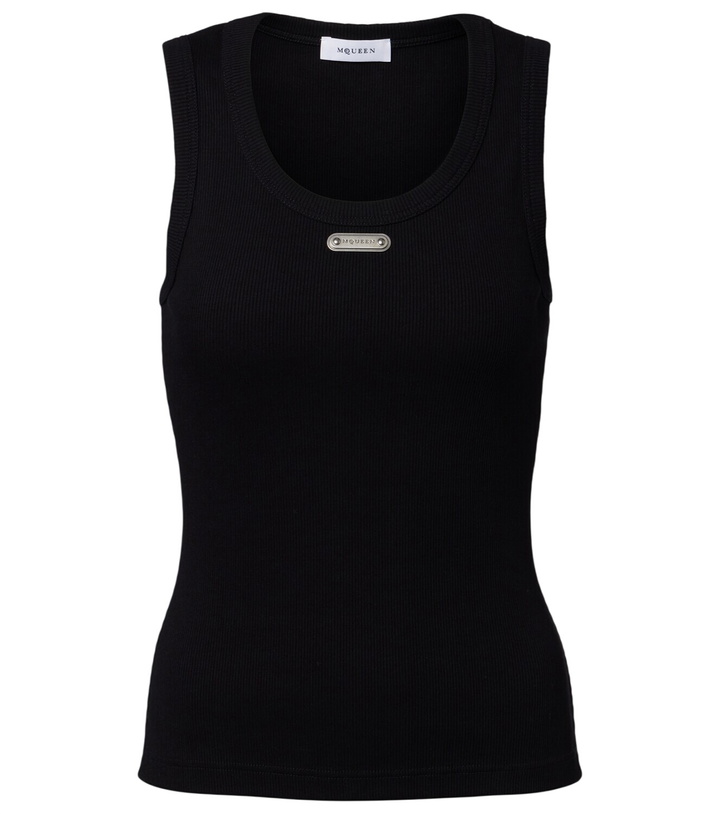 Photo: McQueen Logo ribbed-knit tank top
